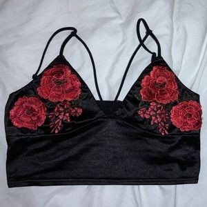 Cropped Velvet Shirt